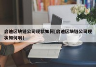 启迪区块链公司现状如何[启迪区块链公司现状如何啊]