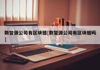 数智源公司有区块链[数智源公司有区块链吗]