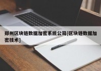 郑州区块链数据加密系统公司[区块链数据加密技术]